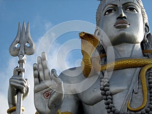 Lord Shiva statue close up