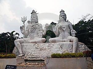 Lord Shiva statue at open sky in a park. photo