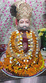 Lord shree shayam temple with pandit ji photo