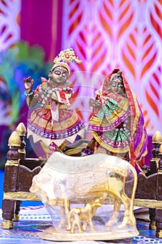 Lord shri Krishna and radha sculpture in Hinduism