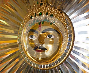 Lord Surya, Sun who is worshiped by the dynasty of Mewars in Udaipur City Palace, Rajasthan, India
