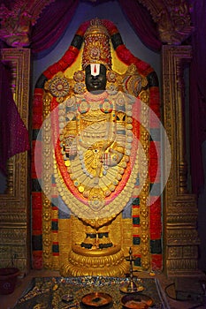 Lord Tirupati Balaji idol, during Ganapati festival