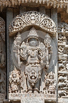 Lord Vishnu statue at Chennakesava Temple, Somanathpur India.