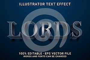 LORDS 3d -Editable text effect