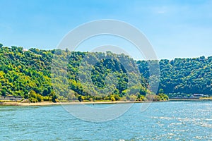 Lorelei cliff on river Rhein in Germany