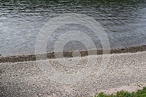 small Rhine beach at the Lorelei