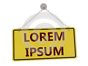 Lorem ipsum sign photo