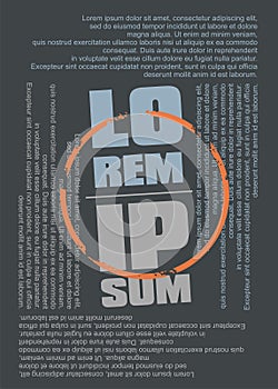 Lorem ipsum text as tee shirt design template