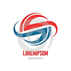 Lorem ipsum - vector business logo template concept illustration. Abstract planet sign. Design element photo