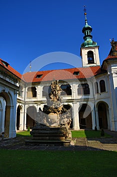 Loreta is a large pilgrimage destination in HradÄany, a district of Prague, Czech Republic