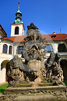 Loreta is a large pilgrimage destination in HradÄany, a district of Prague, Czech Republic