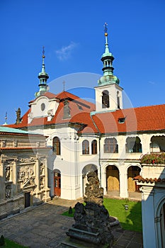 Loreta is a large pilgrimage destination in HradÄany, a district of Prague, Czech Republic