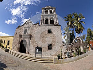 Loreto old mission on sunny day Baja California Sur Mexico