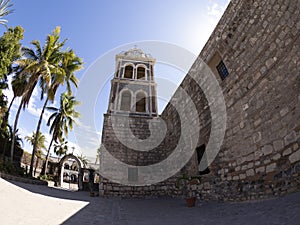 Loreto old mission on sunny day Baja California Sur Mexico