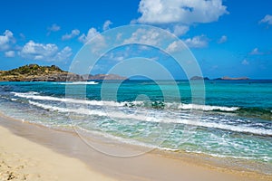 The Lorient beach on the island of Saint Barthelemy
