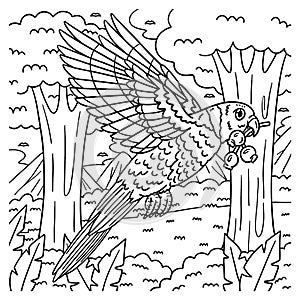 Loriini Bird Coloring Page for Kids