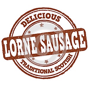 Lorne sausage grunge rubber stamp