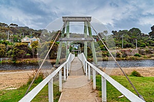 Lorne Swing Bridge at the mouth of the Erskine River. Victoria