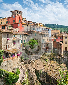 Loro Ciuffenna, village in the Province of Arezzo in the Italian region Tuscany. Central Italy. photo