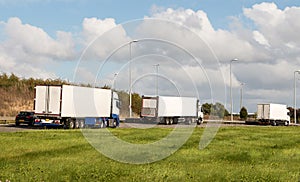 Lorries on the road