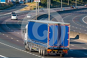 Lorry on the British motorway