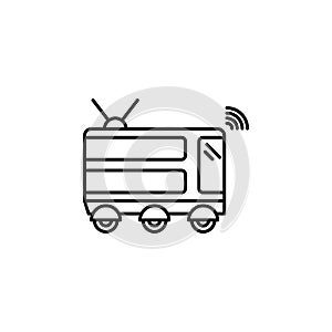 Lorry bus transport connection icon. Element of future transport icon