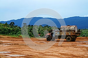 Lorry at Construction Site