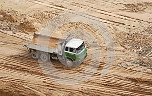 Lorry On A Construction Site