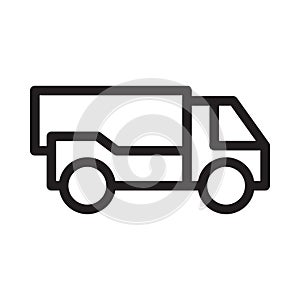 Lorry vector thin line icon
