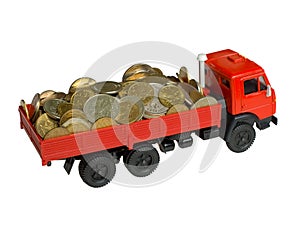 The lorry with money