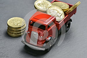 The lorry with money