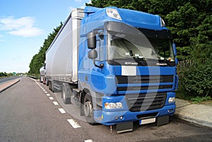 Lorry on the motorway or highway