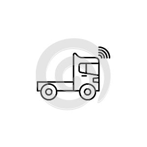 Lorry transport connection icon. Element of future transport icon