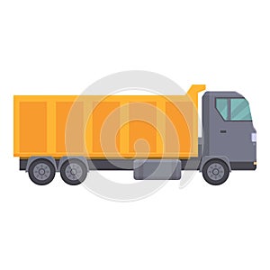 Lorry truck icon cartoon vector. Dumper truck
