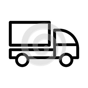 Lorry vector thin line icon