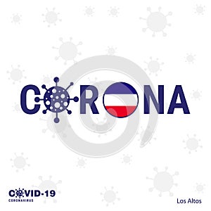 Los Altos Coronavirus Typography. COVID-19 country banner