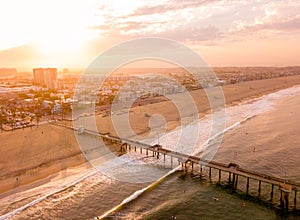 Los Angeles aerial sunrise