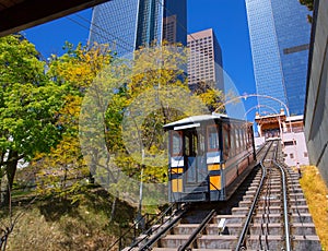 Los Angeles Angels flight funicular in downtown