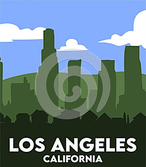 los angeles california with beautiful view