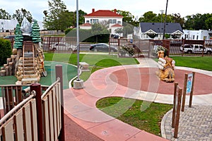 Los Angeles, California: Drum Barracks Park with children\'s playground at 1037 N Banning Blvd Los Angeles