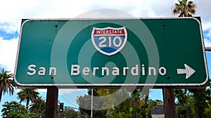 Los Angeles, California: Interstate 210 Foothill Freeway Entrance sign to San Bernardino photo