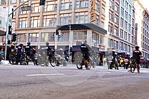 Los Angeles, California Ã¢â¬â Los Angeles Police Department by bike and Motorcycle at Jewelry District