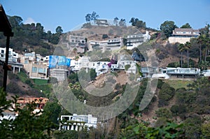 Los Angeles, California, USA Aerial view of fashionable hillside homes