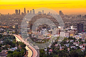 Los Angeles, California, USA Downtown City Skyline