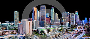 Los Angeles city Illusrtation- black photo