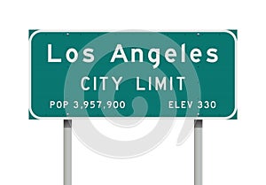 Los Angeles City Limit road sign