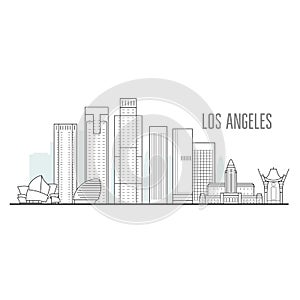 Los Angeles city skyline - downtown cityscape