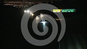 Los Angeles City Traffic at Night - Timelapse - Timelapse 2 of 3