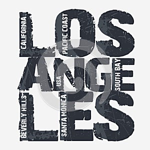 Los Angeles City Typography design