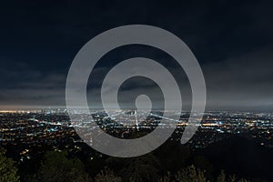 Los Angeles cityscape at night